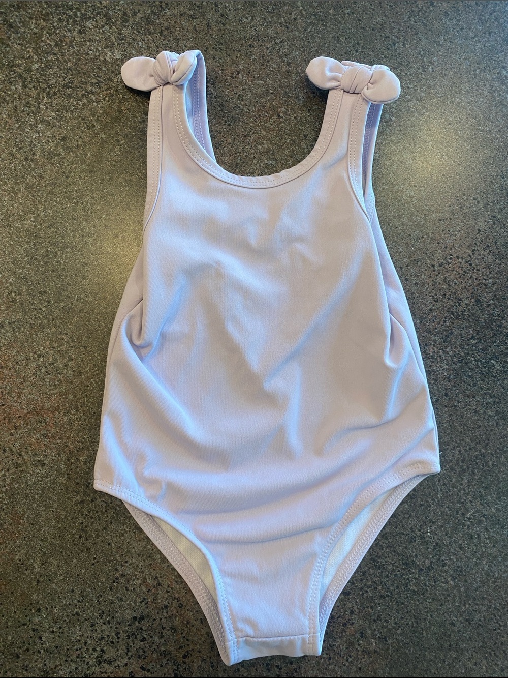Lilac Knot-Strap Girl One-Piece Swimsuit